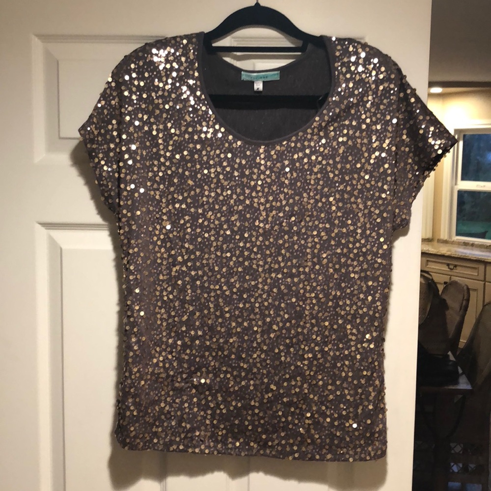 Sparkle knit T-shirt/top
